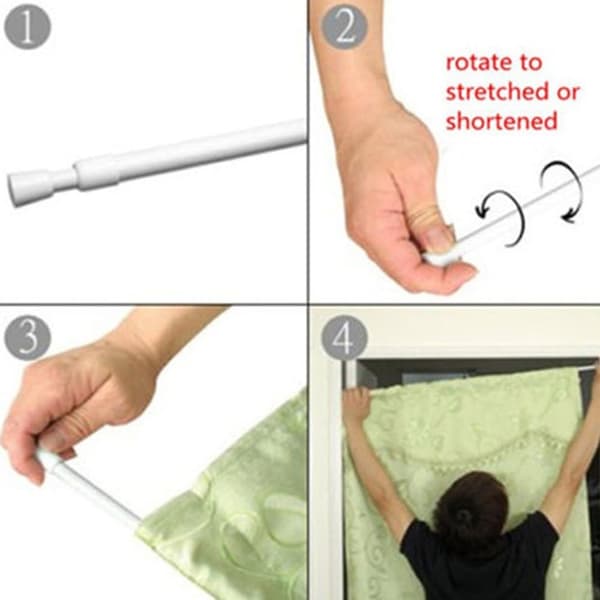 [RM]Extendable curtain rod, easy to install mesh curtain rods