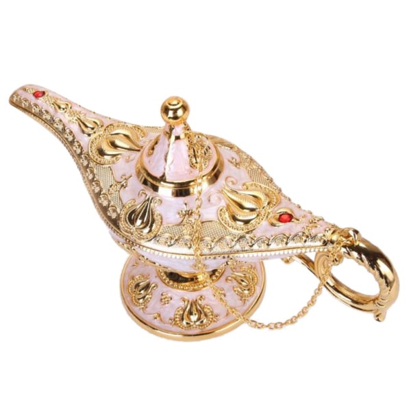 Klassisk samlarlegend Aladdin Magic Genie ljus rosa-guld lampa