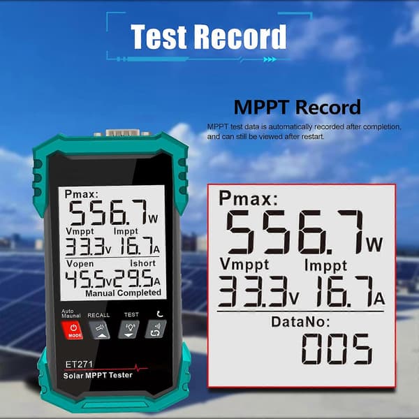 MPPT Effektivitetstester til Solcelleanlæg 1600W Strømmåling 1600W Solpanel Tester Flerfarvet Multicolor