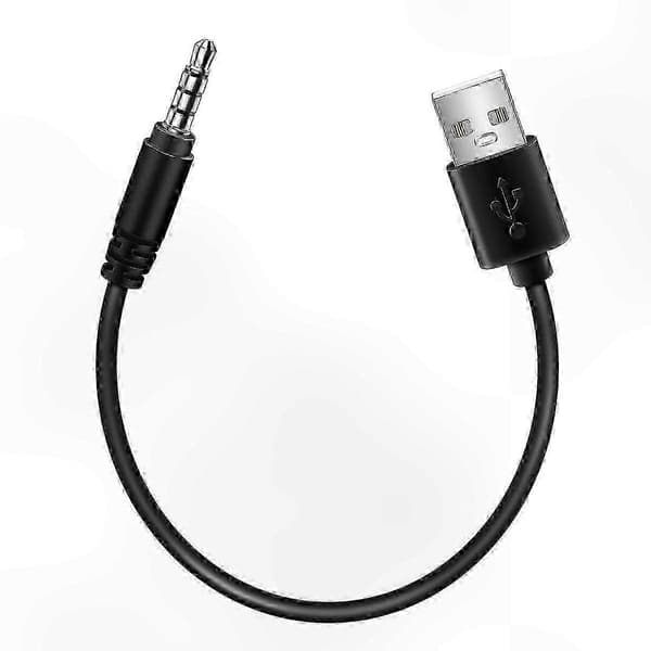 3,5 mm AUX til USB 2.0 lydkabel til bilmusikudstyr Black