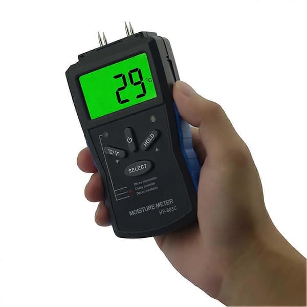 Digital träfuktmätare, 4 stift, hygrometer, elektrisk testare, mätverktyg, elektrom