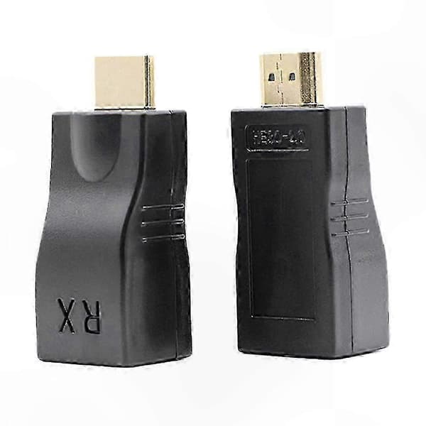 4K HDMI over Cat6 LAN-adapter med 30 m transmission, lyd-video-synkronisering og Plug & Play-opsætning