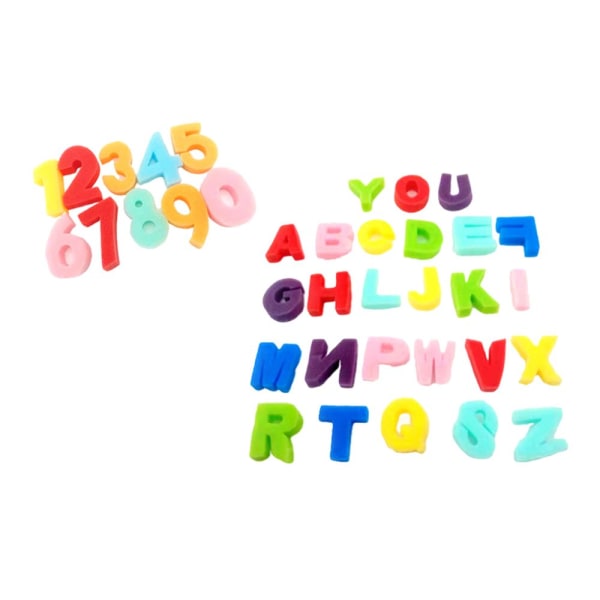 36x siffror 0-9 bokstäver Svamp Finger Ritning A-Z Alfabet Barn lärande leksak