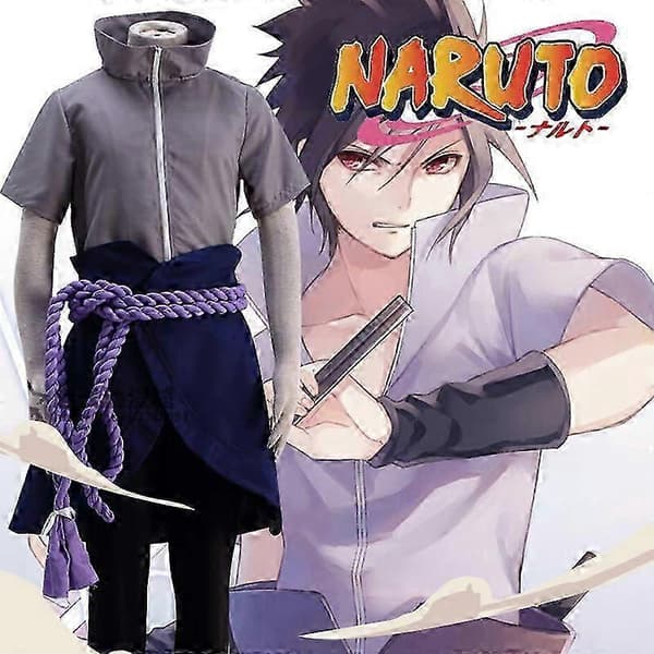 [RM] Naruto Uchiha Sasuke cosplay Halloween anime performance kostume White casual style M