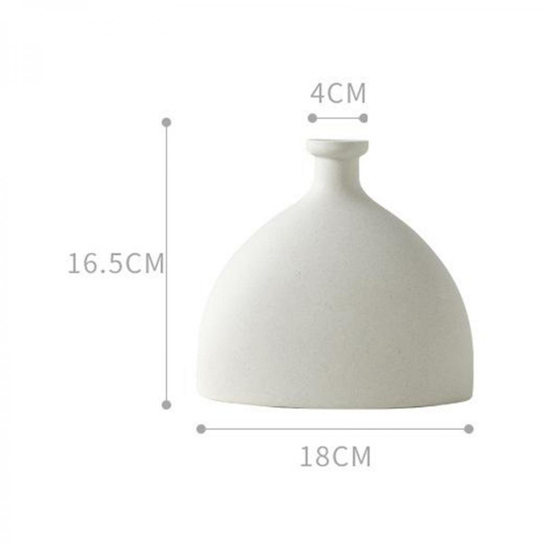 Nordisk Minimalism Oregelbunden Keramisk Vas Konstutställningslokal Blomvas Stil C