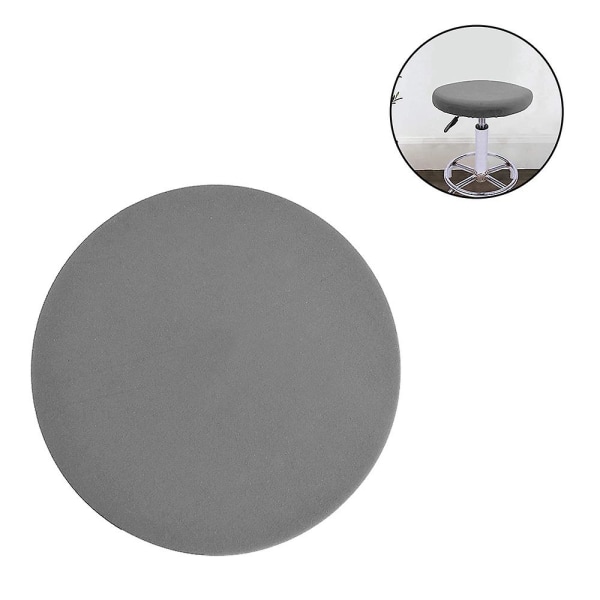 2 st Tyg Kontors Mötesmöbler Tillbehör Cover Rund barstolsöverdrag - Supermjuk och tvättbar Elastisk pall Överdrag för 3045cm stol Grey