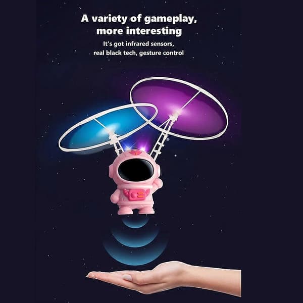 [RM]UFO Spaceman Gesture Sensing Flying Robot Astronaut Spacecraft Helicopter Remote Controlled Airplane Valkoinen