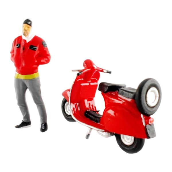 mulation 1/64 Skalamodeller Figursamling Dekorasjon for DIY Scene Kvinne RM red 7cm