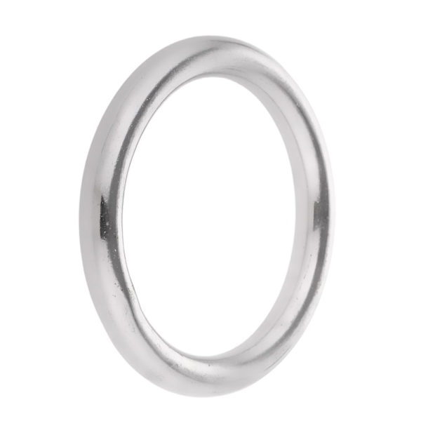 Marinbåt 304 Rostfritt Stål Polerad Slät Svetsad Ring 8 x 60mm