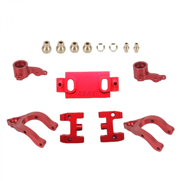 Uppgradering Metall Swingarm Styrkopp Delar För 1/10 WPL D12 RC Lastbil Svart
