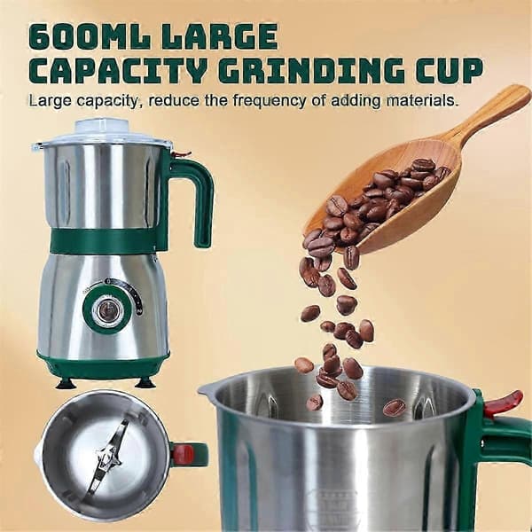 [RM]Electric Spice Grinder for Kitchen with 3 Detachable Blades for Coffee Beans