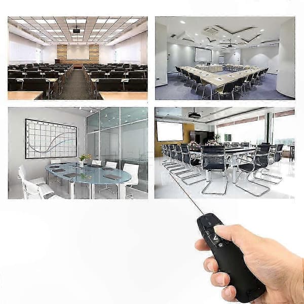 Trådløs USB-presentatør med rød laserpeker for PowerPoint-presentasjoner og lysbildefremvisninger