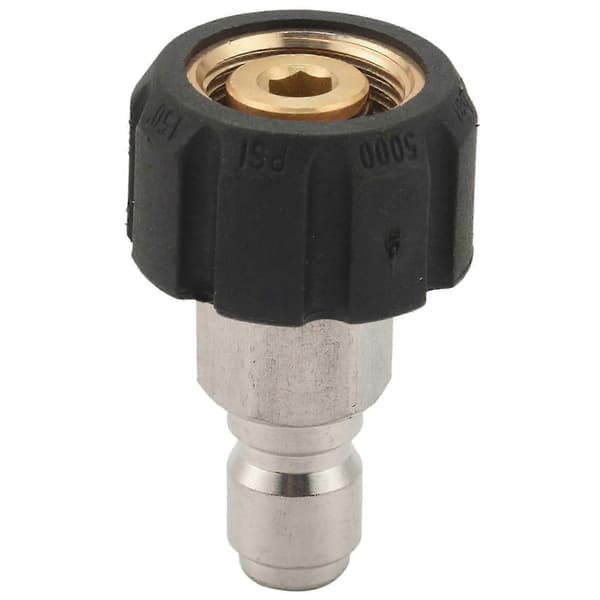 4X Højtryksrenser Adapter Sæt, Quick Connect Kit, Metrisk M22 15mm Hun Drejeled Til M22 Han Kobling, 5000 Psi