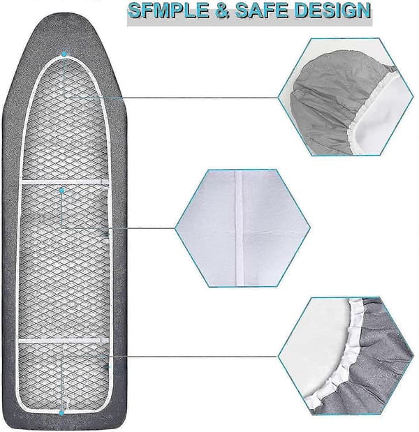 [RM] Ironing Board Replacement Cover 125 X 45 Cm Large Ironing Board Cover Heat