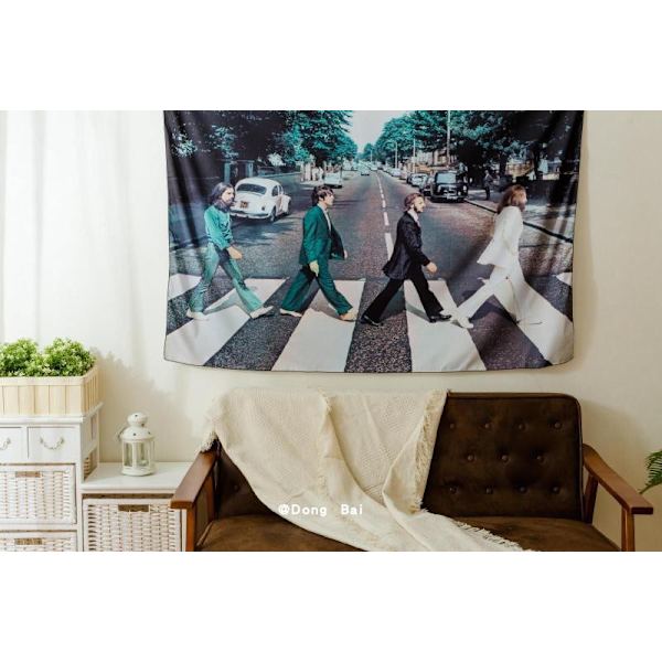 The Beatles rockmusik dekorativ affisch bakgrund väggduk hängande tyg Beatles (thick velvet) Width 100*Height 70cm