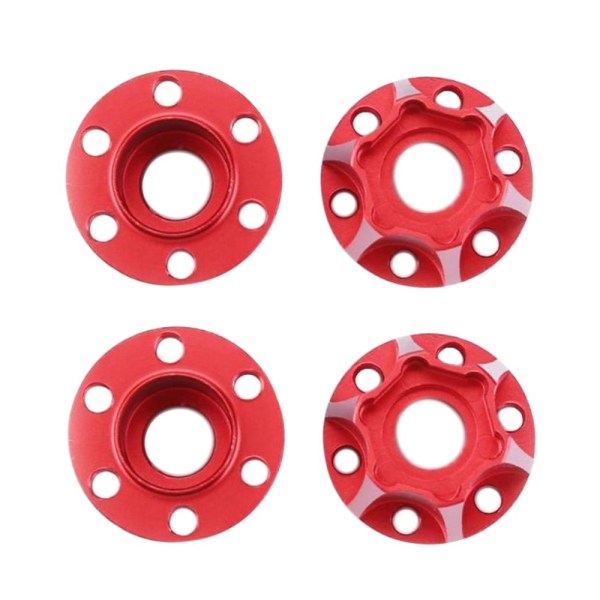 9mm Hjul Hex Fälg Nav Drivadapter För 1/10 Axial SCX10 TRX4 D90 Röd