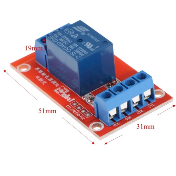 3 Stycken 1V 1 Relä Kort Modul Optokopplare Modul För Arduino PIC ARM