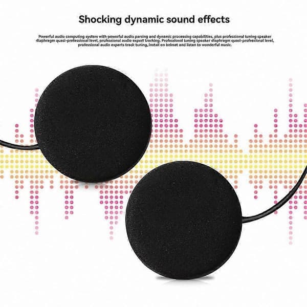 Bluetooth 5.3 Langaton Stereo Kuuloke Moottoripyöräkypäriin Handsfree-puheluilla ja MP3-musiikkisoitintoiminnolla