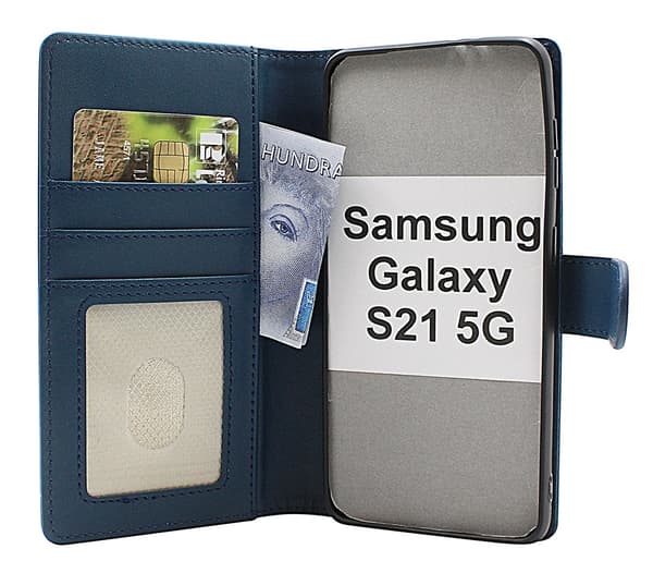 [RM]Skimblocker Plånboksfodral Samsung Galaxy S21 5G (SM-G991B) Brun