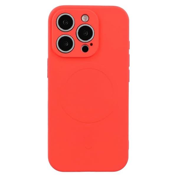 [RM] Til iPhone 16 Pro Cover kompatibelt med MagSafe Stødsikkert TPU-telefoncover - Rød Multicolor Red