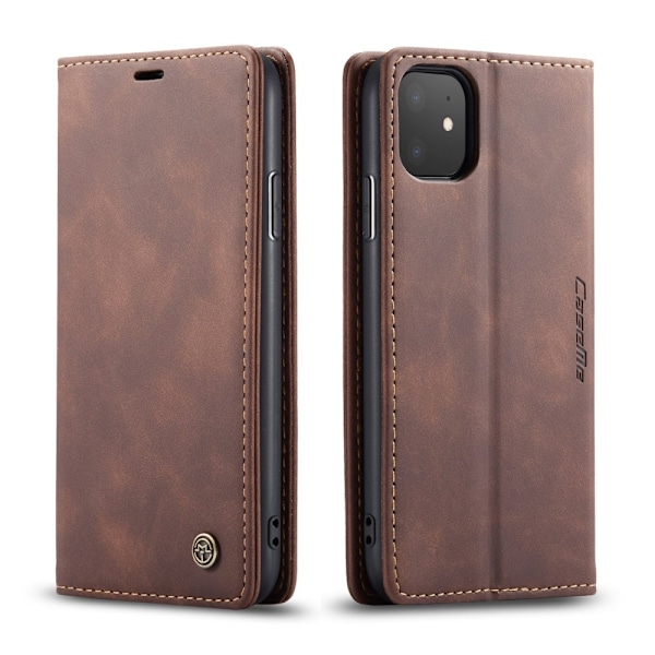 iPhone 11 - CASEME Plånboksfodral - Brun Brown Brun