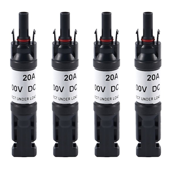 [RM]4x 20A Inline Diode Connector IP67 Solar Panel Cable Connectors