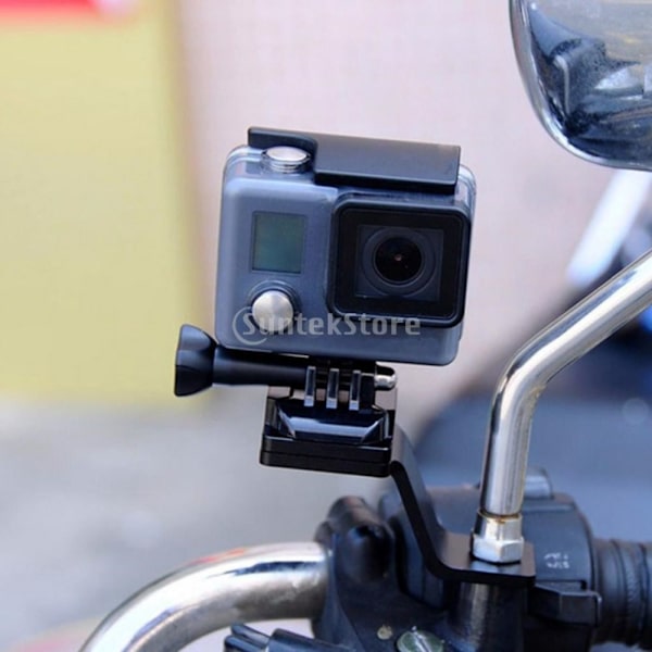 Motorcykelfäste i aluminium för Gopro Hero 5 4 3 2 Svart
