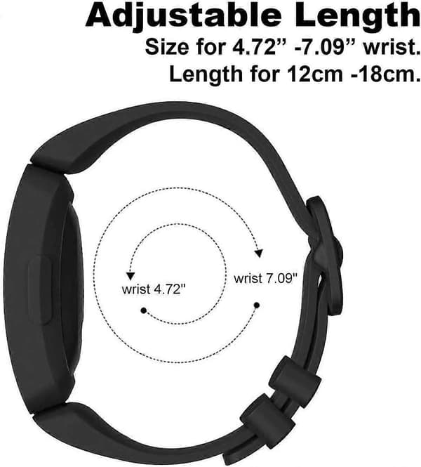 Kompatibel med Fitbit Ace 2-remme til børn 6+, blødt silikonearmbånd Black Fitbit Ace 2