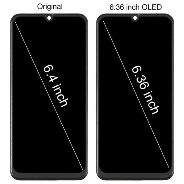 6.36 inch OLED LCD Screen for Samsung Galaxy A50 SM-A505 Digitizer Full Assembly with Frame (Black) Black