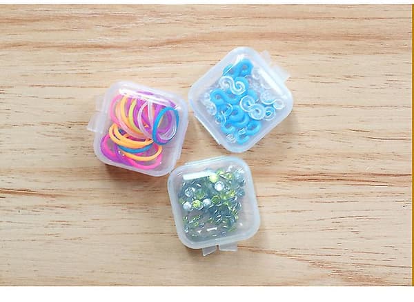 10 st Mini Förvaringslåda Transparent Fyrkantig Plastlåda