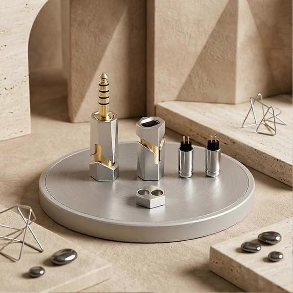 Til MMCX kabelkappe lavet til 4,4 mm og 3,5 mm lydkabeludgang 4,5x7,5 mm hale 6,5 mm sort Black