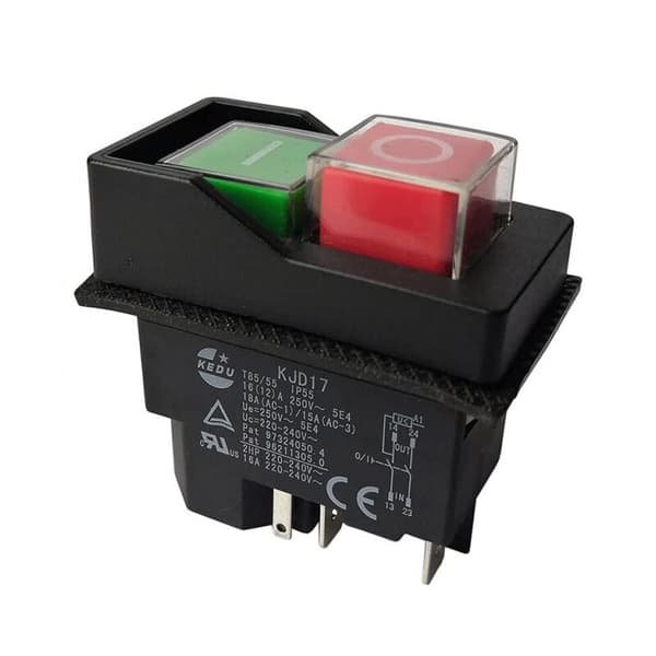 [RM]KJD17 220V 5-Pin Electromagnetic Push Button Switch for Garden Equipment