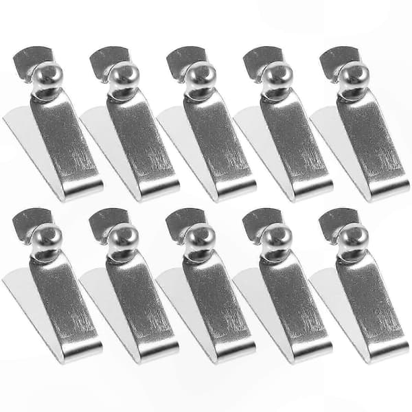 10 stk. fjederklemmer til stangtrykknapper, reservedele til paraplyer Silver 3.10X2.50X0.80CM