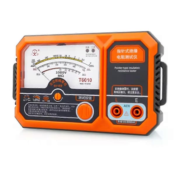 T6005 USB oppladbar 500V analog isolasjonsmotstandstester T6005 Megaohmmeter