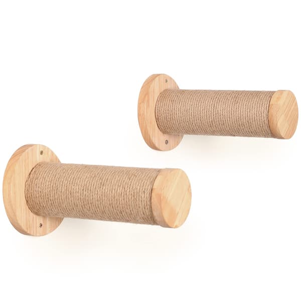 Wall Mounted Cat Furniture, 28.5cm Cat Climbing Steps, Wall Mounted with Jute Scratching Post for Most Kittens, Medium and Large Cats, 2-Pack