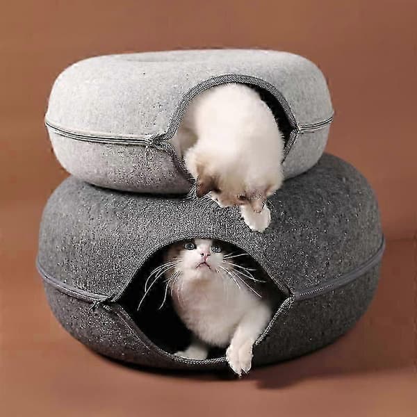 Kattunnelmunkkattsäng light grey