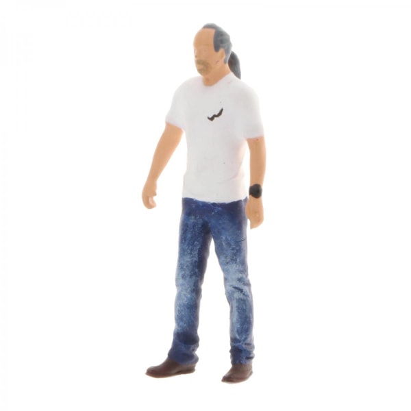 Diorama Miniatyr Målad Figur Resin Modell Tåg Byggnads Skrivbordsdekor Stil 2
