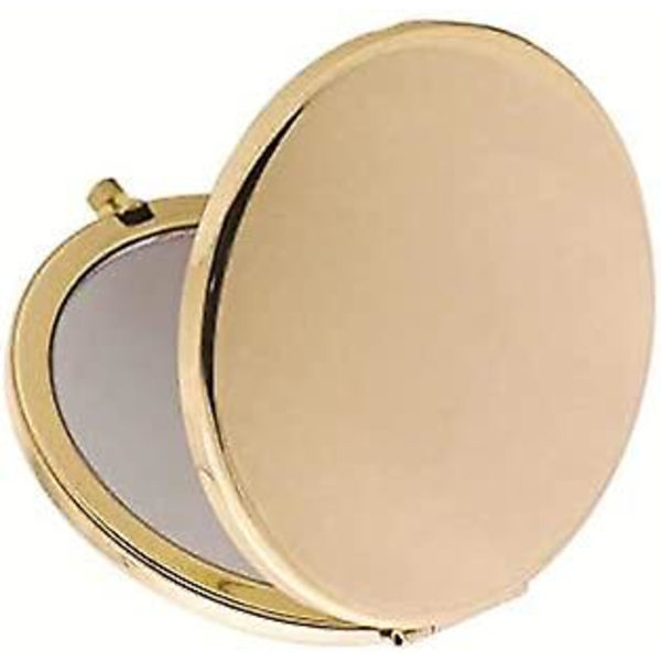 Kompakt Förstoringsspegel För Handväskor, Vikbar Mini Dubbelsidig Resesminkspegel, Perfekt För Handväska, Ficka Och Resor Gold