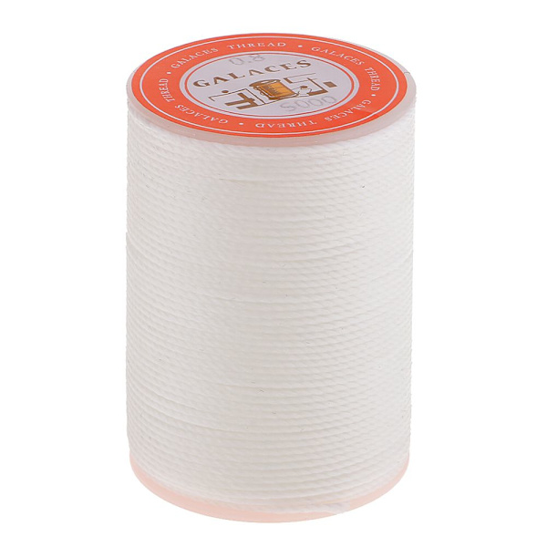 0,8 mm Rund Polyester Vaxtråd Sömnad DIY Hantverk Vit