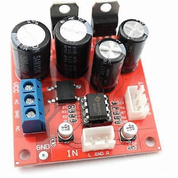 NE5532 MM Phono Forforstærkerkort til Vinylpladespiller red