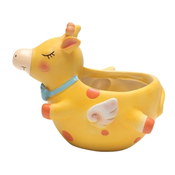Blomkruka i harts, tecknad suckulent växt, blomkruka, heminredning, bordsskiva, Giraff