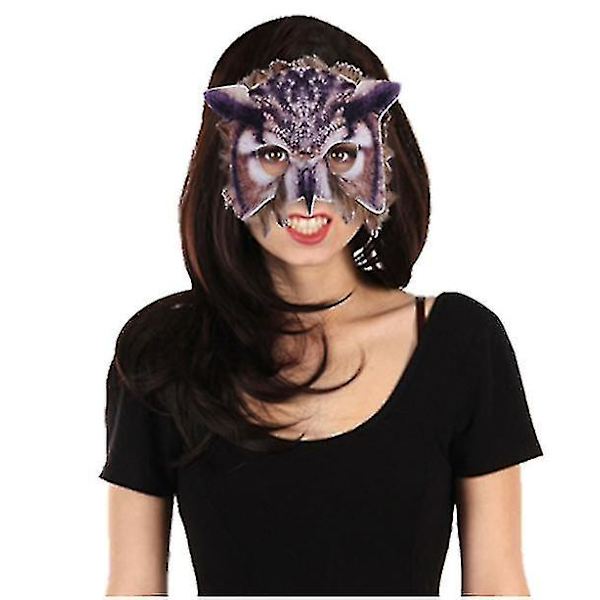Djurmasker, Ugglmasker, Påskfest Maskeradrekvisita, Halloween Halvmasker