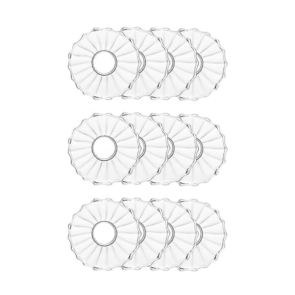 Glassbobecher for lysestaker, 36 stk. riflede lysdryppbeskyttere lysringer for koniske lys, lysdryppfanger Transparent