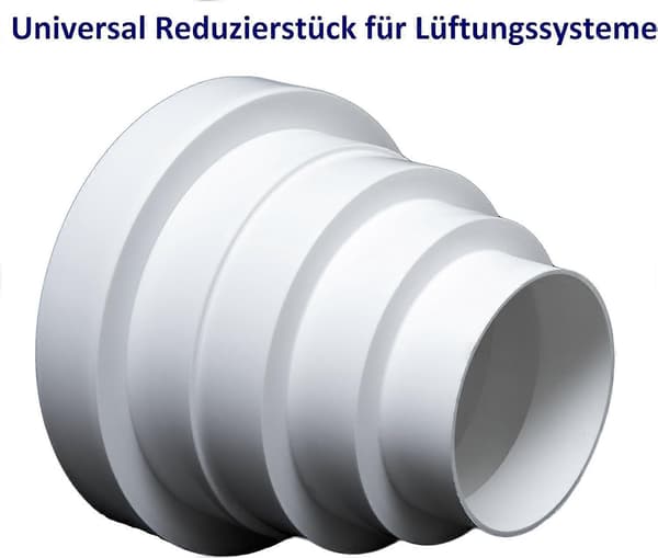 Universal reduktion til ventilationssystemer Ø 80-150 mm. Reduktionsfitting reduktionsrør Ø 80 100 120 125 150. Ventilationskanal til rund ventilationstra