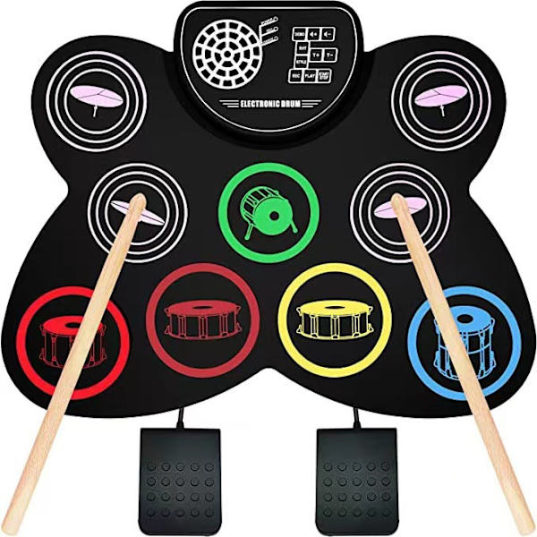 [RM]Electronic Drum Kit, 9-Drum Practice Pad