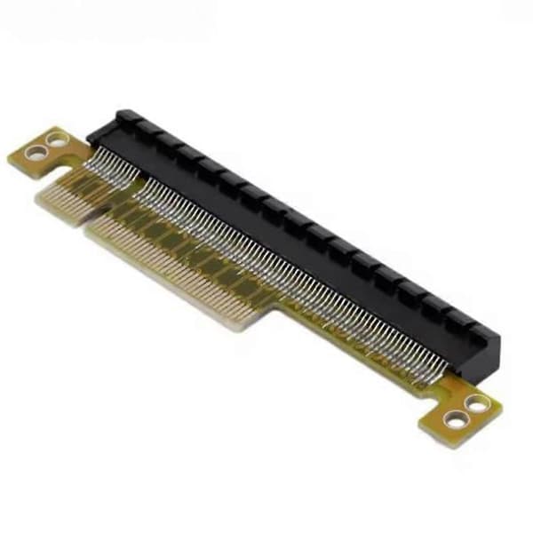 PCI Express 8X til 16X Extender Converter Riser Card Adapter Han til Hun PCIe PCI-E Forlængerkort Adapter Yellow   black