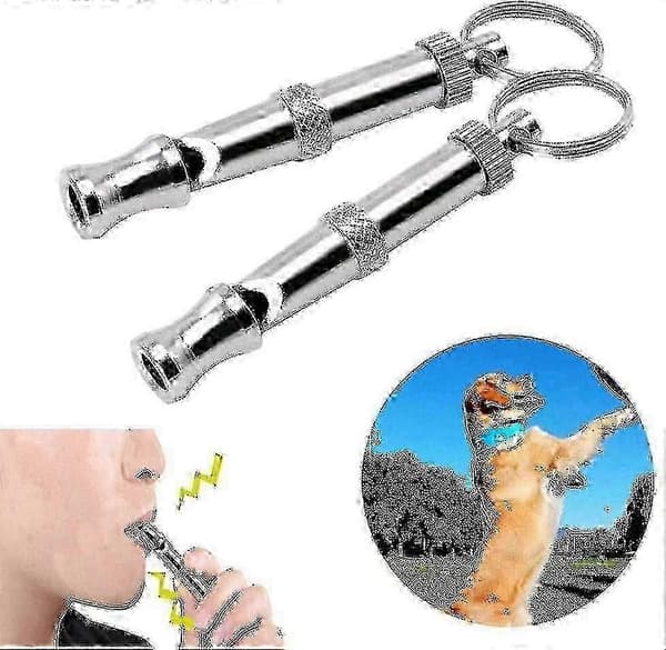 Professionell ultraljuds högfrekvent hundvissla (2-pack) för silver