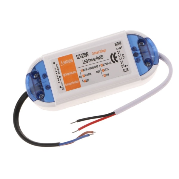 LED-transformator för belysning, elektronisk transformator DC 12V till AC 90-240V 28W
