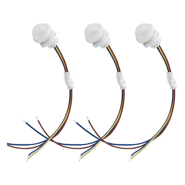 15 pakker bevegelsessensor lysbryter, PIR-sensor smart deteksjonsbryter, tak- eller veggmontert smart lysbryter White