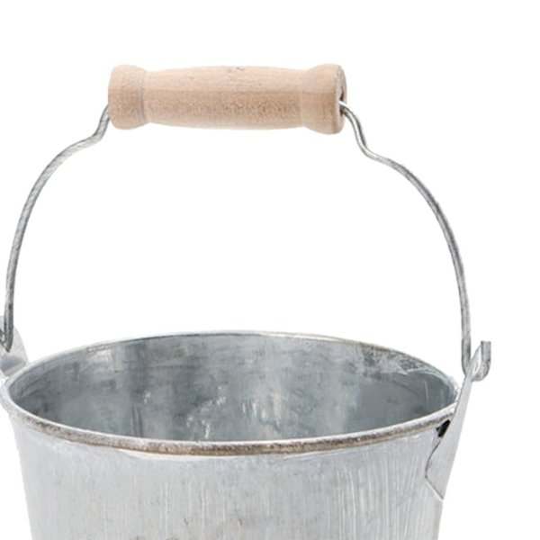 Shabby Chic Galvaniserad Metall Järn Blommor Växter Hink Blomkruka Vas 1